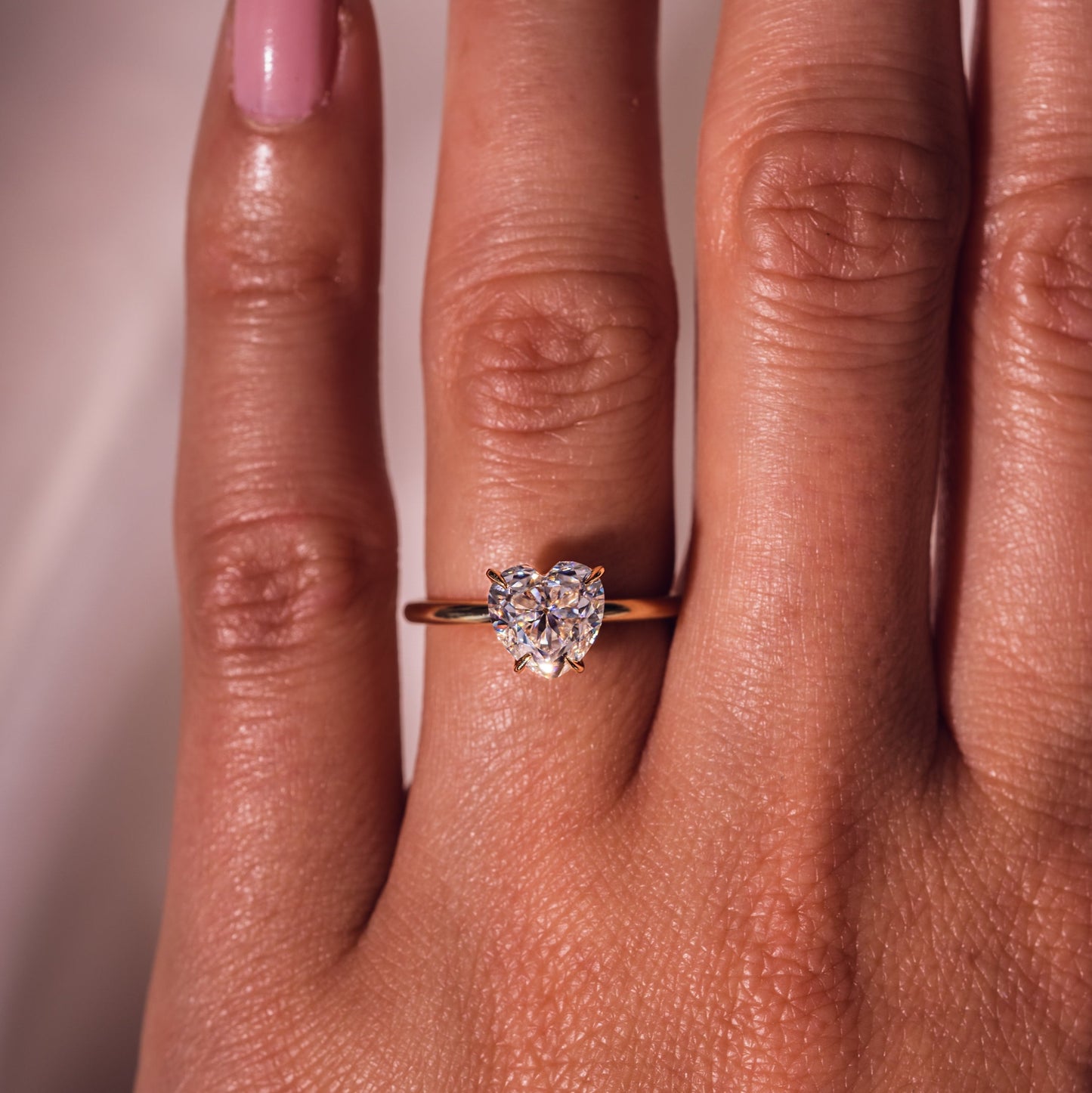 2 CT Heart Solitaire Moissanite Engagement Ring