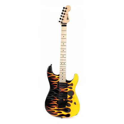 Charvel USA San Dimas Style 1 HH Flame Graphic Yellow 2008