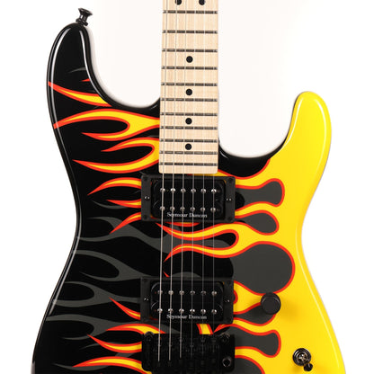 Charvel USA San Dimas Style 1 HH Flame Graphic Yellow 2008