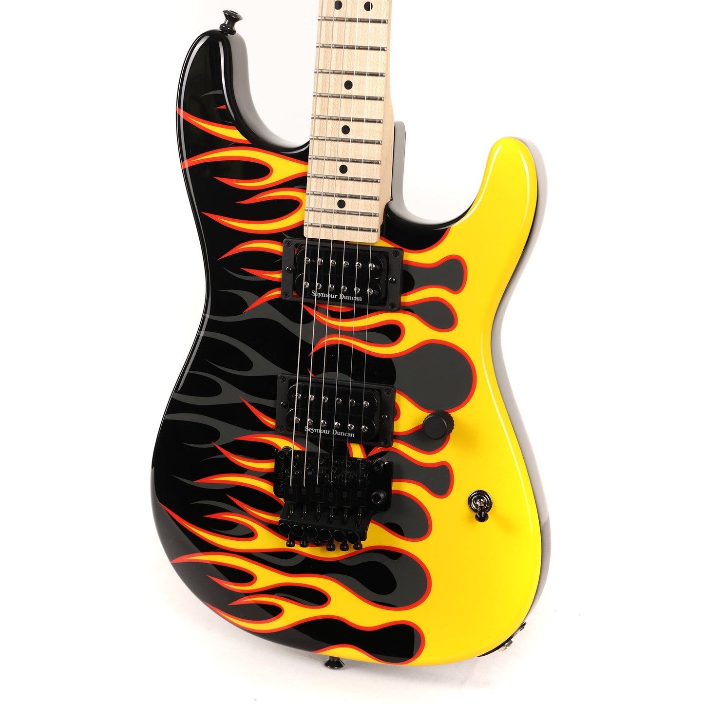 Charvel USA San Dimas Style 1 HH Flame Graphic Yellow 2008