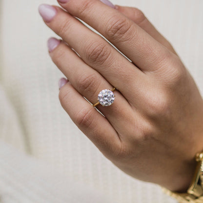 3 CT Round Solitaire Lab Grown Diamond Engagement Ring