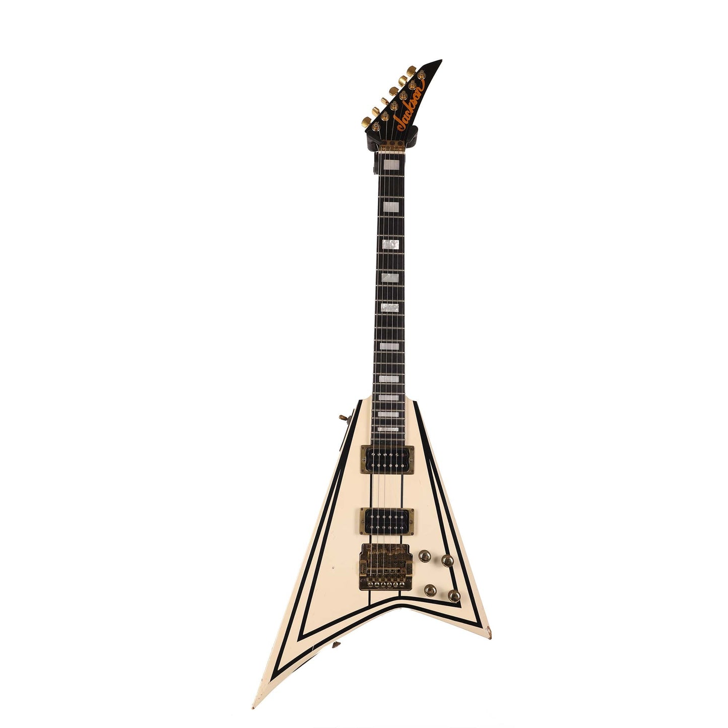 1983 Jackson RR 'Short Wing' Guitar White with Black Pinstripes
