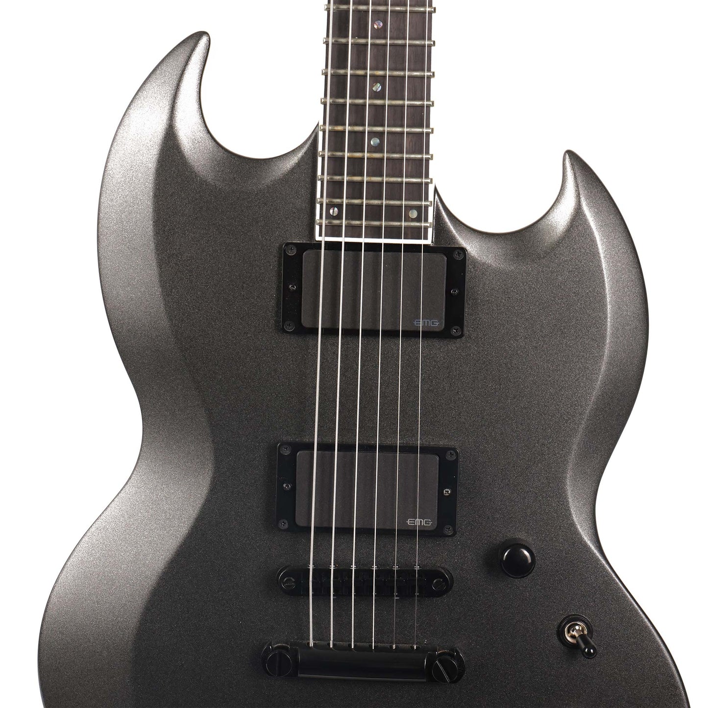 ESP E-II Viper Baritone Charcoal Metallic Satin Used