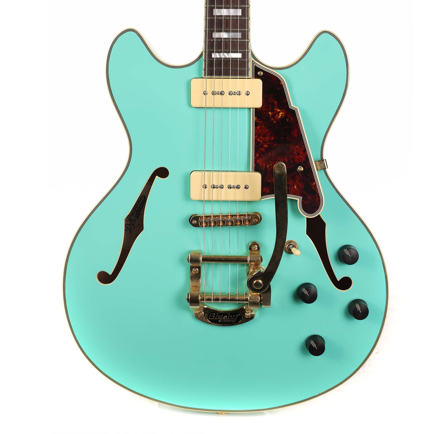 D'Angelico Excel DC Shoreline Semi-Hollow Bigsby Surf Green 2017