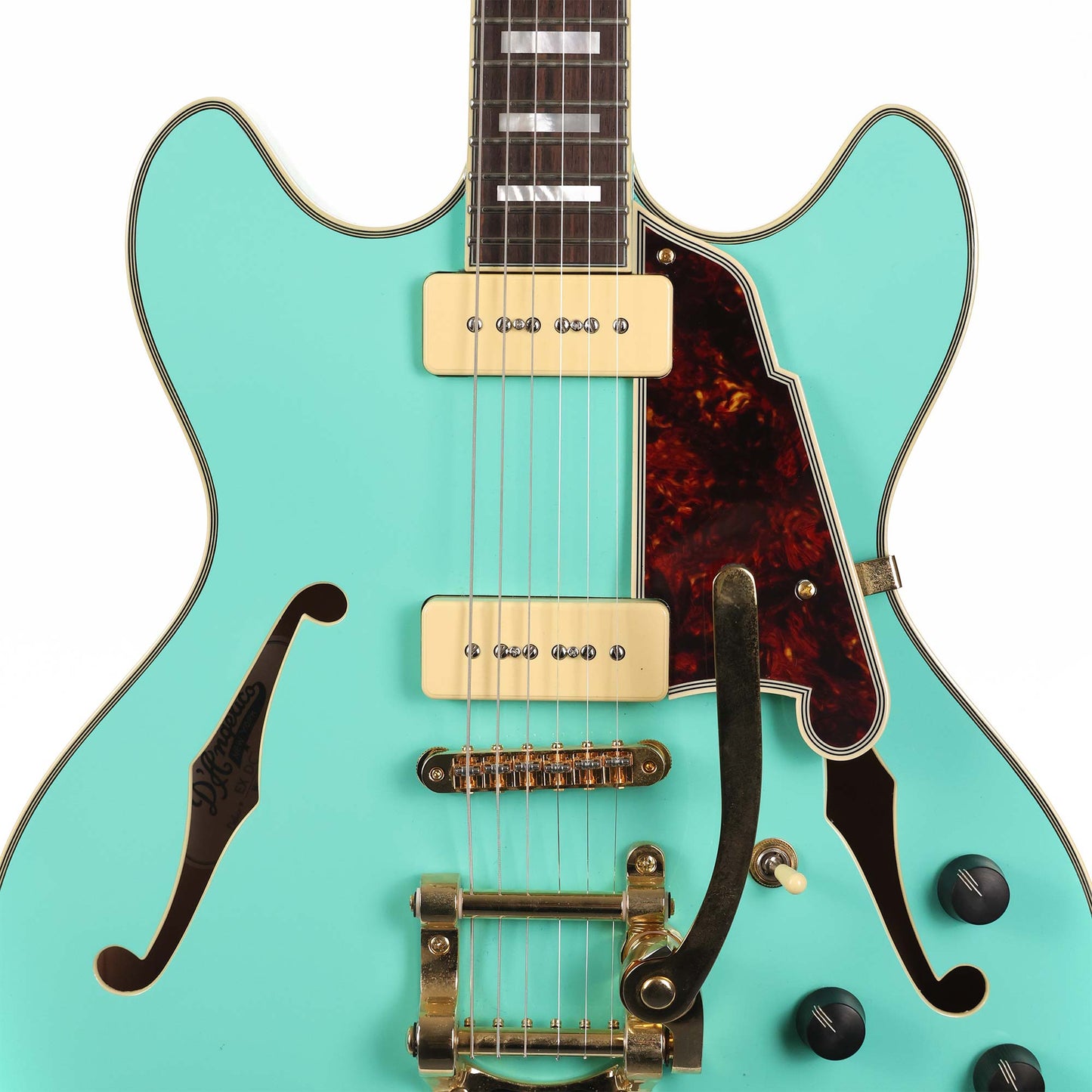 D'Angelico Excel DC Shoreline Semi-Hollow Bigsby Surf Green 2017