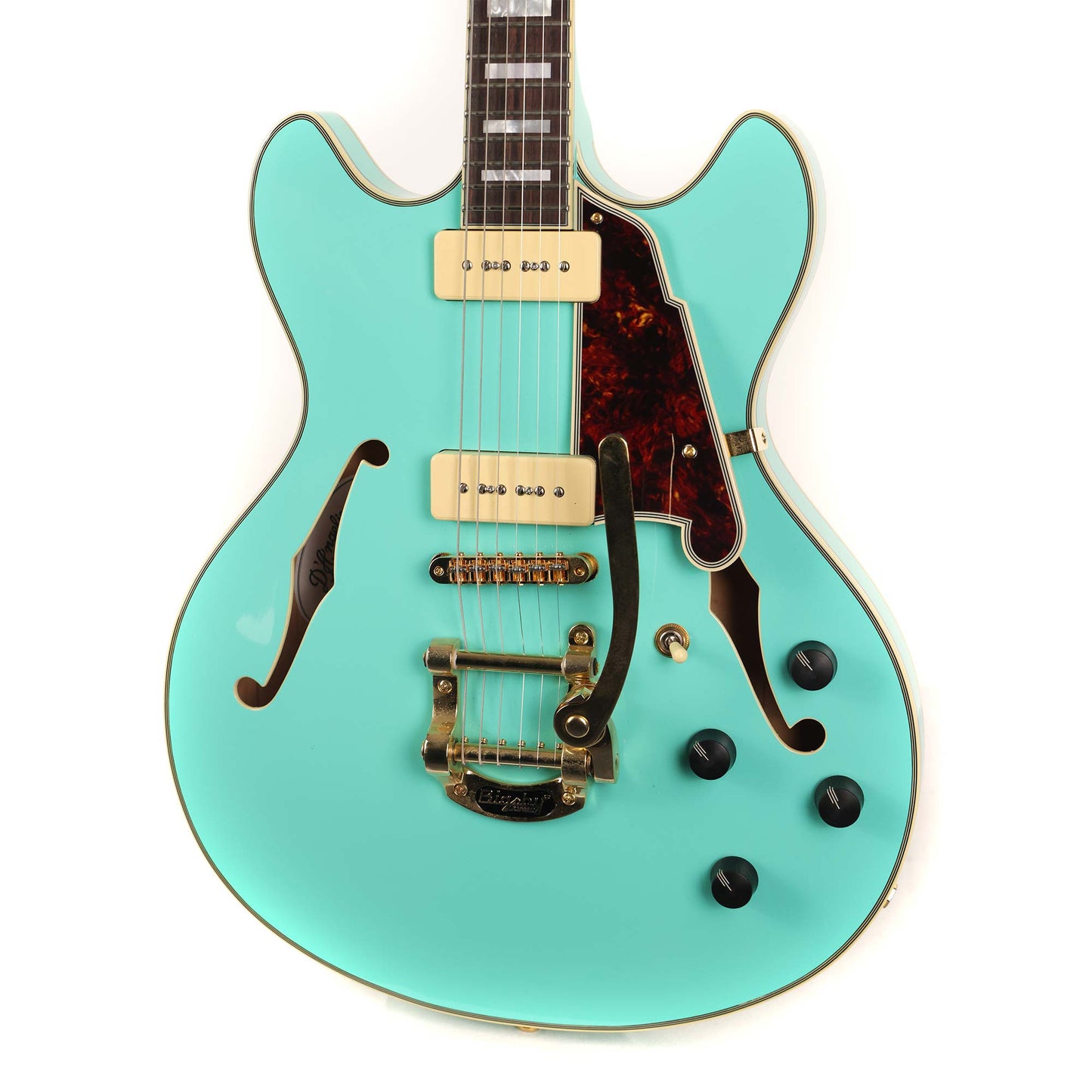 D'Angelico Excel DC Shoreline Semi-Hollow Bigsby Surf Green 2017
