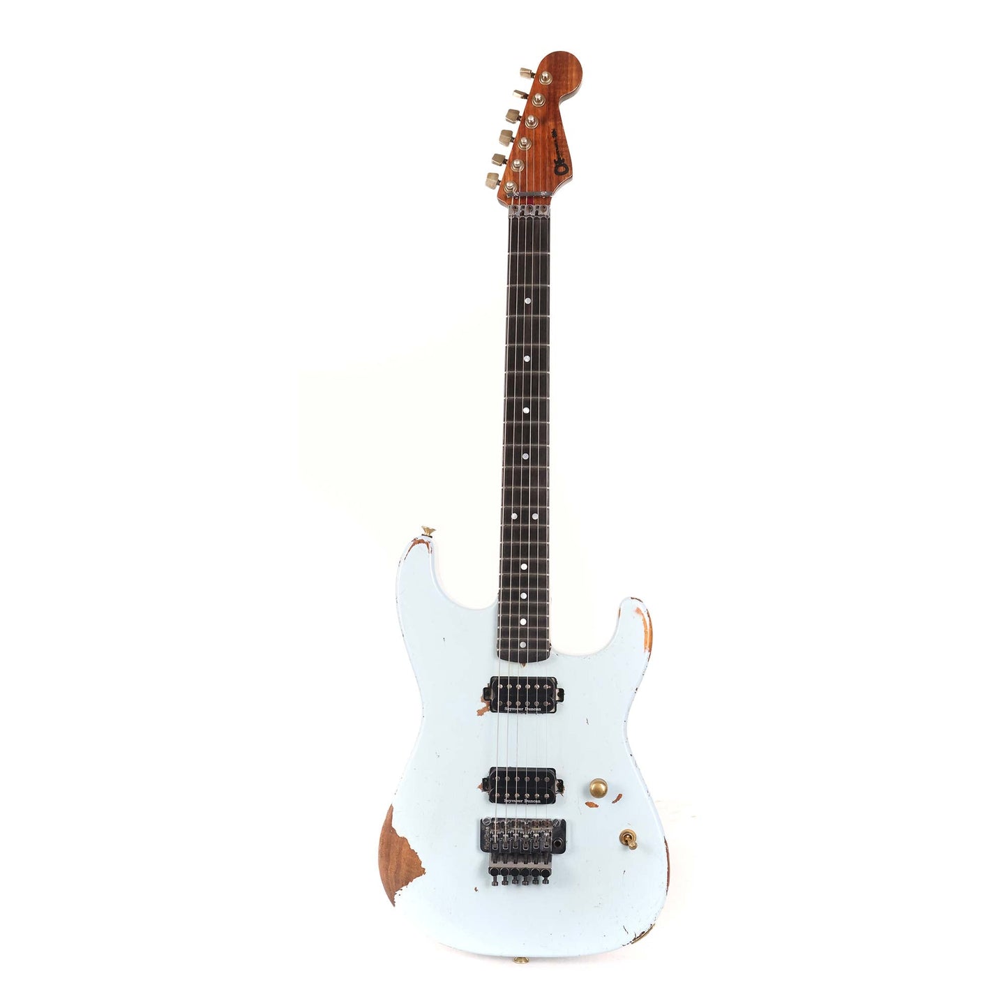 Charvel Custom Shop Music Zoo Nitro Aged Koa San Dimas Sonic Blue Masterbuilt Pat Campolattano