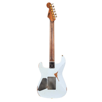 Charvel Custom Shop Music Zoo Nitro Aged Koa San Dimas Sonic Blue Masterbuilt Pat Campolattano
