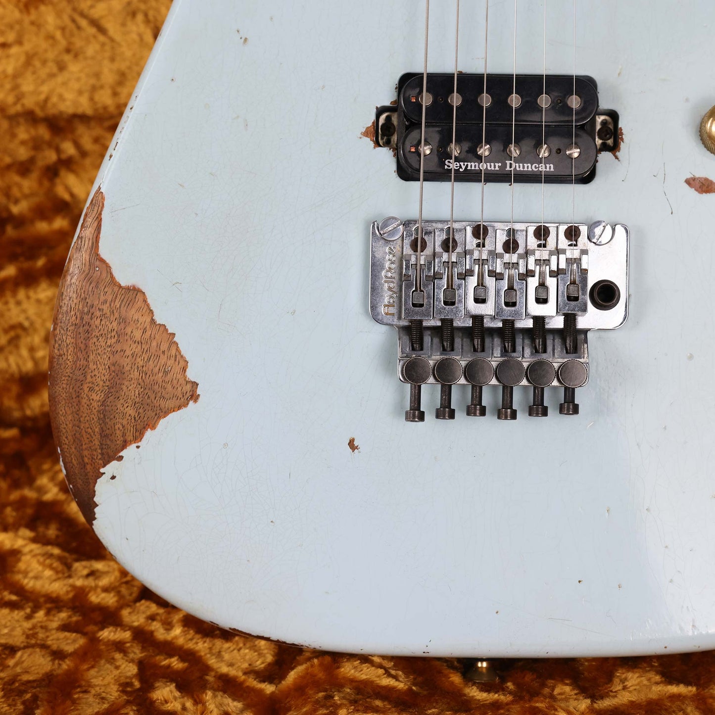 Charvel Custom Shop Music Zoo Nitro Aged Koa San Dimas Sonic Blue Masterbuilt Pat Campolattano