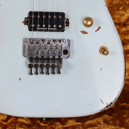 Charvel Custom Shop Music Zoo Nitro Aged Koa San Dimas Sonic Blue Masterbuilt Pat Campolattano