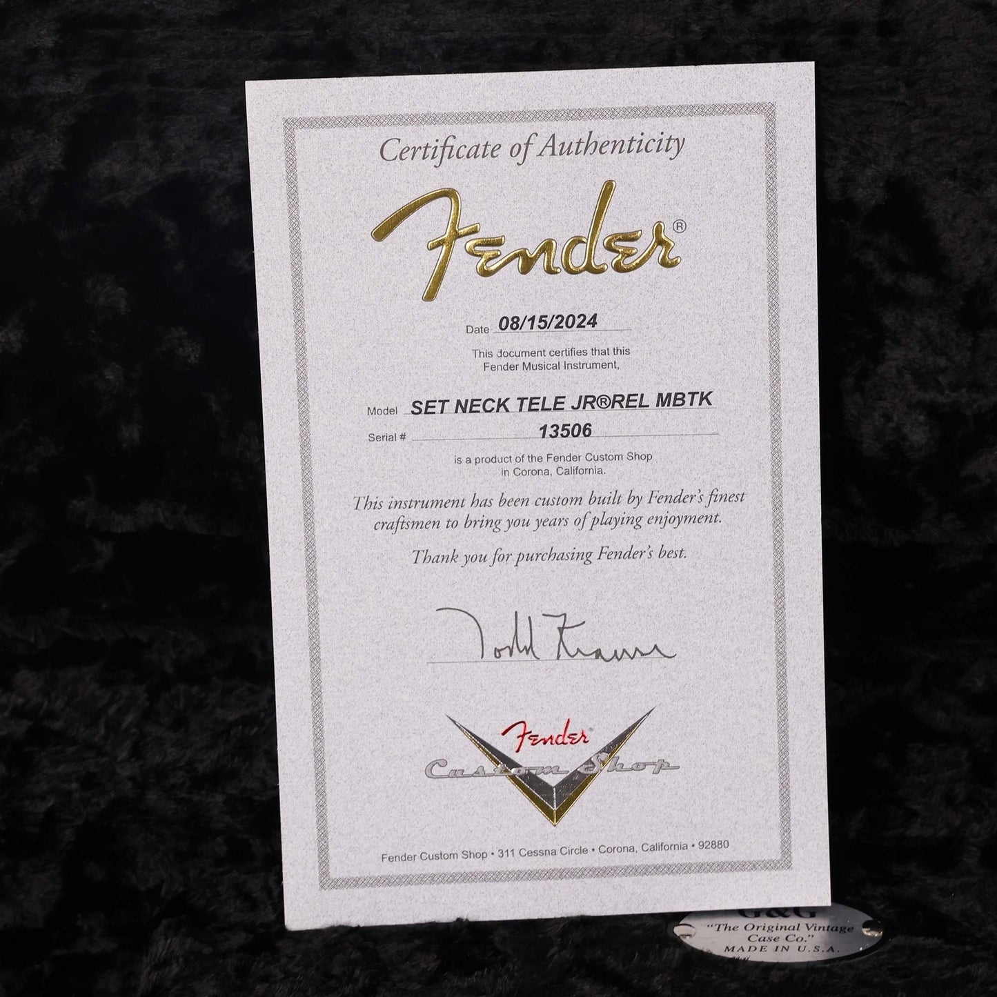Fender Custom Shop Set-Neck Telecaster Masterbuilt Todd Krause Olympic White Relic