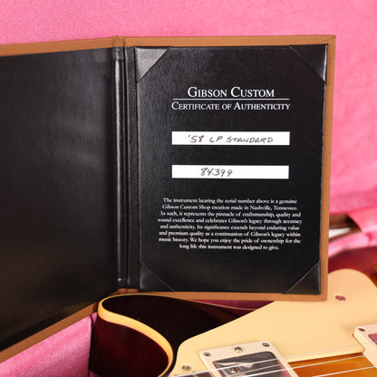 Gibson Custom Shop 1958 Les Paul Reissue Bourbon Burst VOS