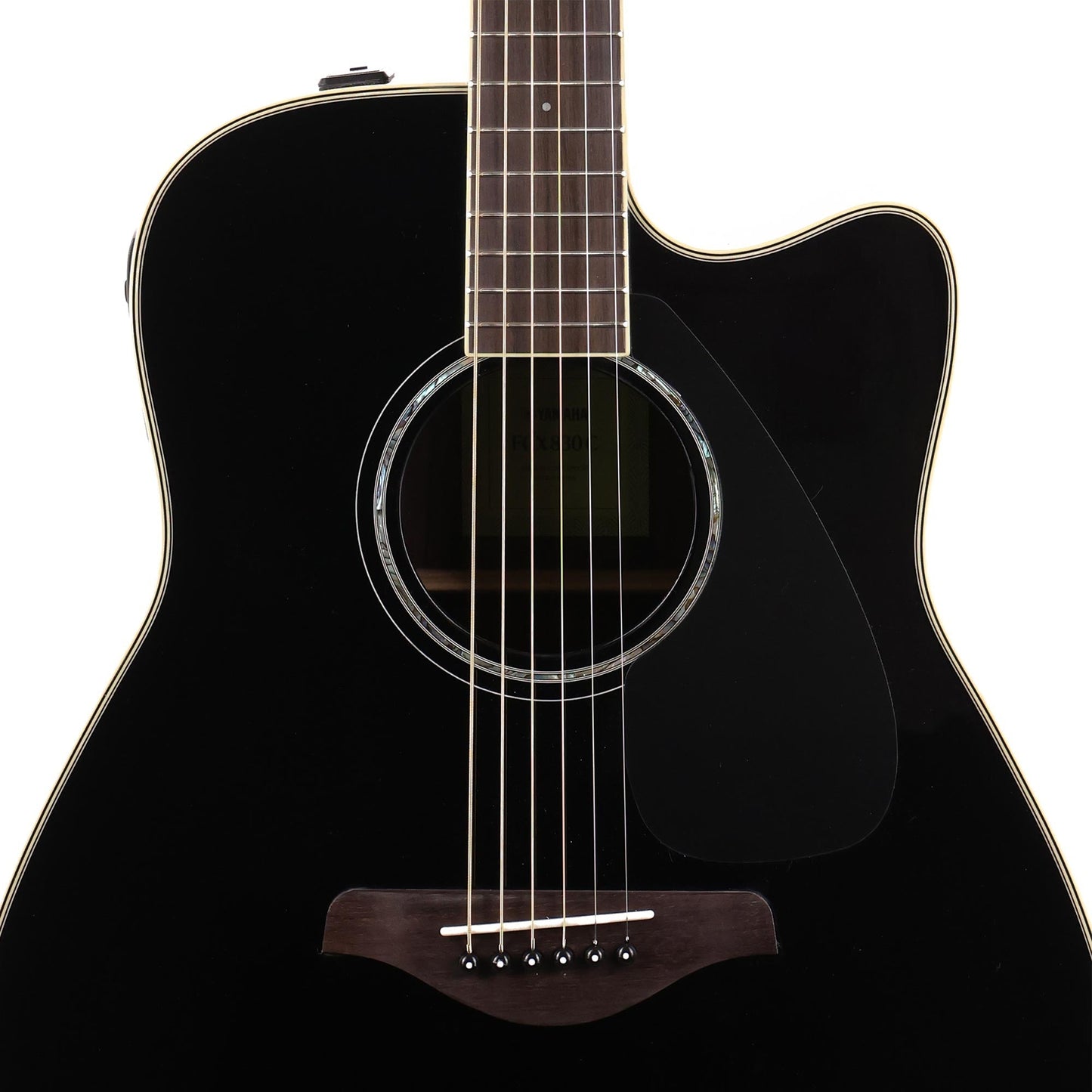 Yamaha FGX830C Dreadnought Cutaway Acoustic-Electric Black