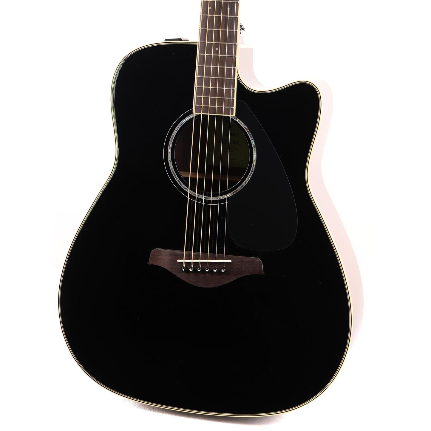 Yamaha FGX830C Dreadnought Cutaway Acoustic-Electric Black