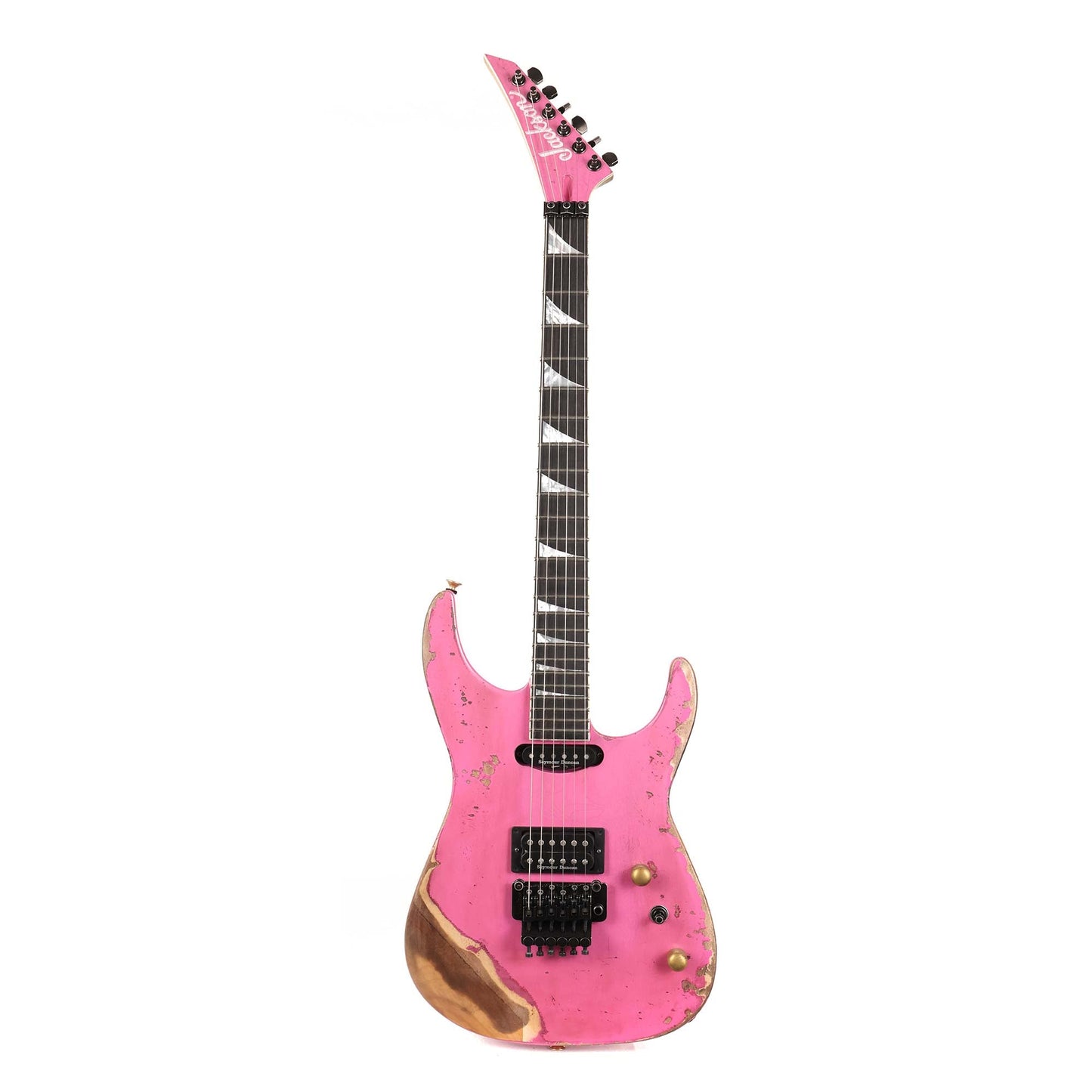 Jackson Custom Shop SL2V Nitro Aged Platinum Pink Music Zoo Exclusive