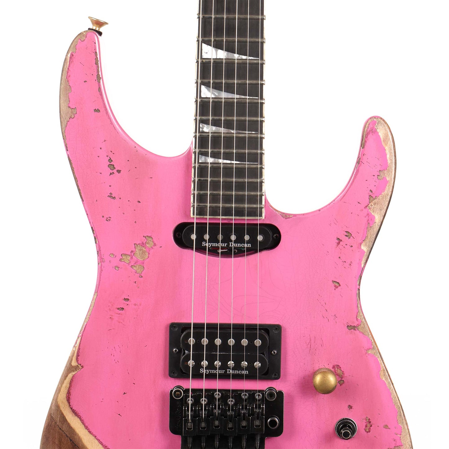 Jackson Custom Shop SL2V Nitro Aged Platinum Pink Music Zoo Exclusive