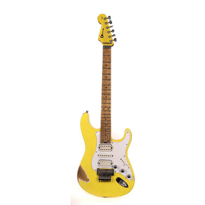 Charvel Custom Shop So-Cal 24-Fret HSH Graffiti Yellow Masterbuilt Pat Campolattano