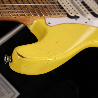 Charvel Custom Shop So-Cal 24-Fret HSH Graffiti Yellow Masterbuilt Pat Campolattano