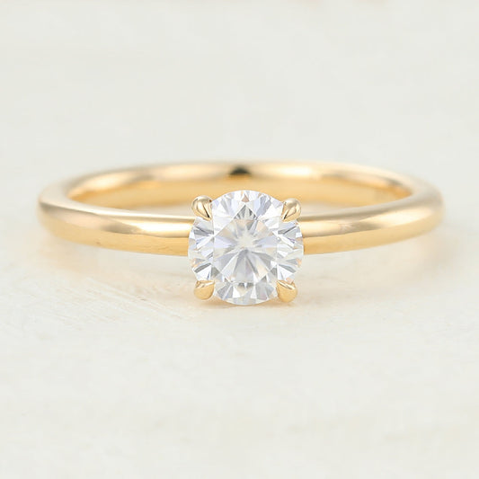 0.41 CT Round Solitaire Lab-Grown Diamond Engagement Ring