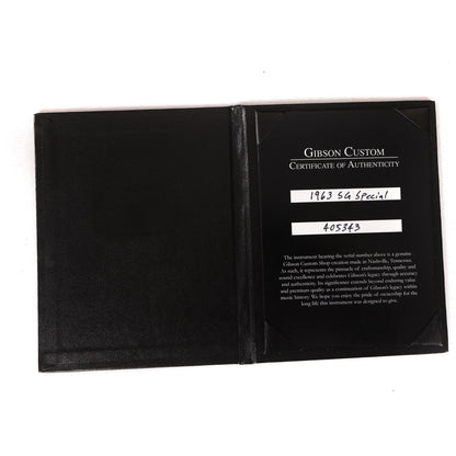 Gibson Custom Shop 1963 SG Special Reissue Lightning Bar VOS Cherry Red