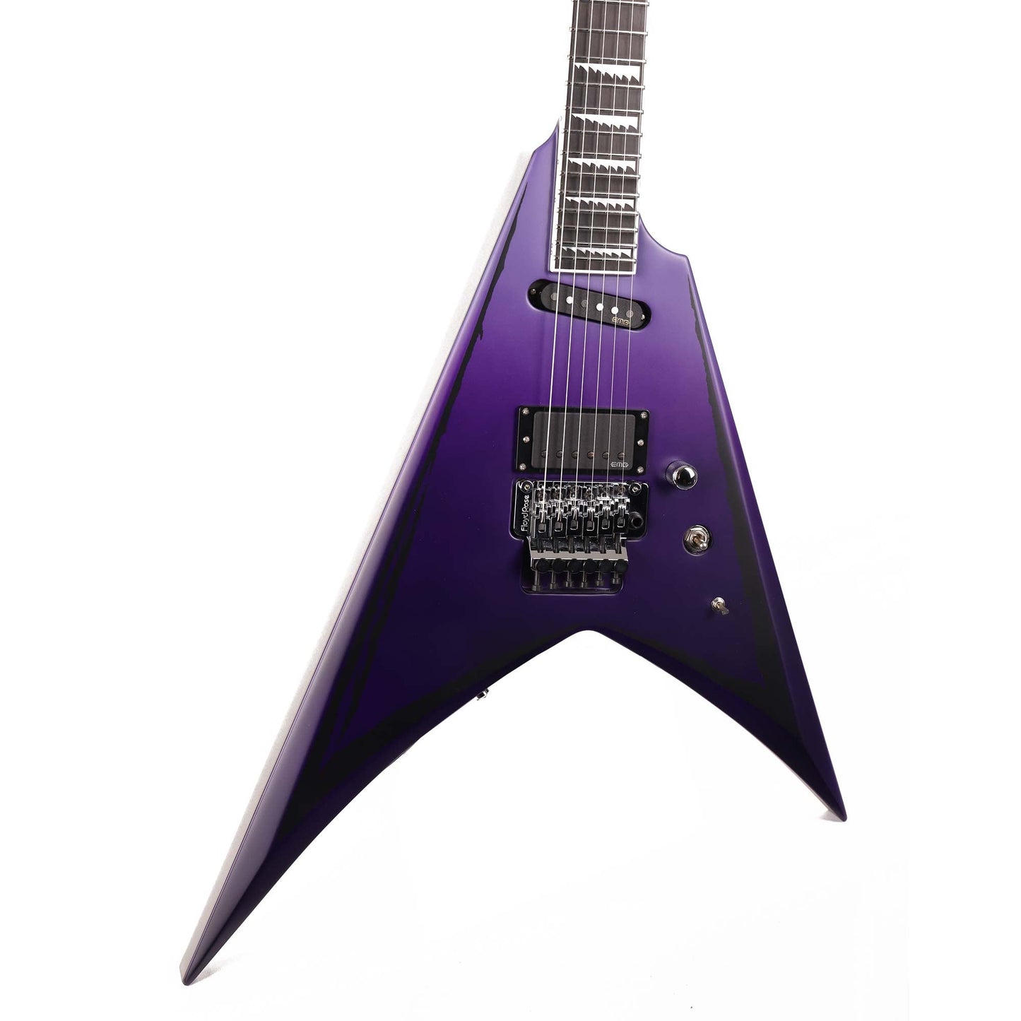 ESP E-II Alexi Laiho Ripped Signature Guitar Purple Fade Satin with Ripped Pinstripes