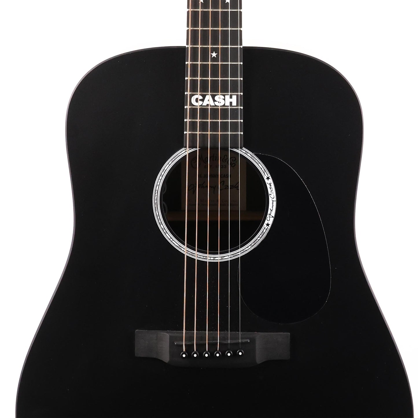 Martin DX Johnny Cash Acoustic-Electric Jett Black