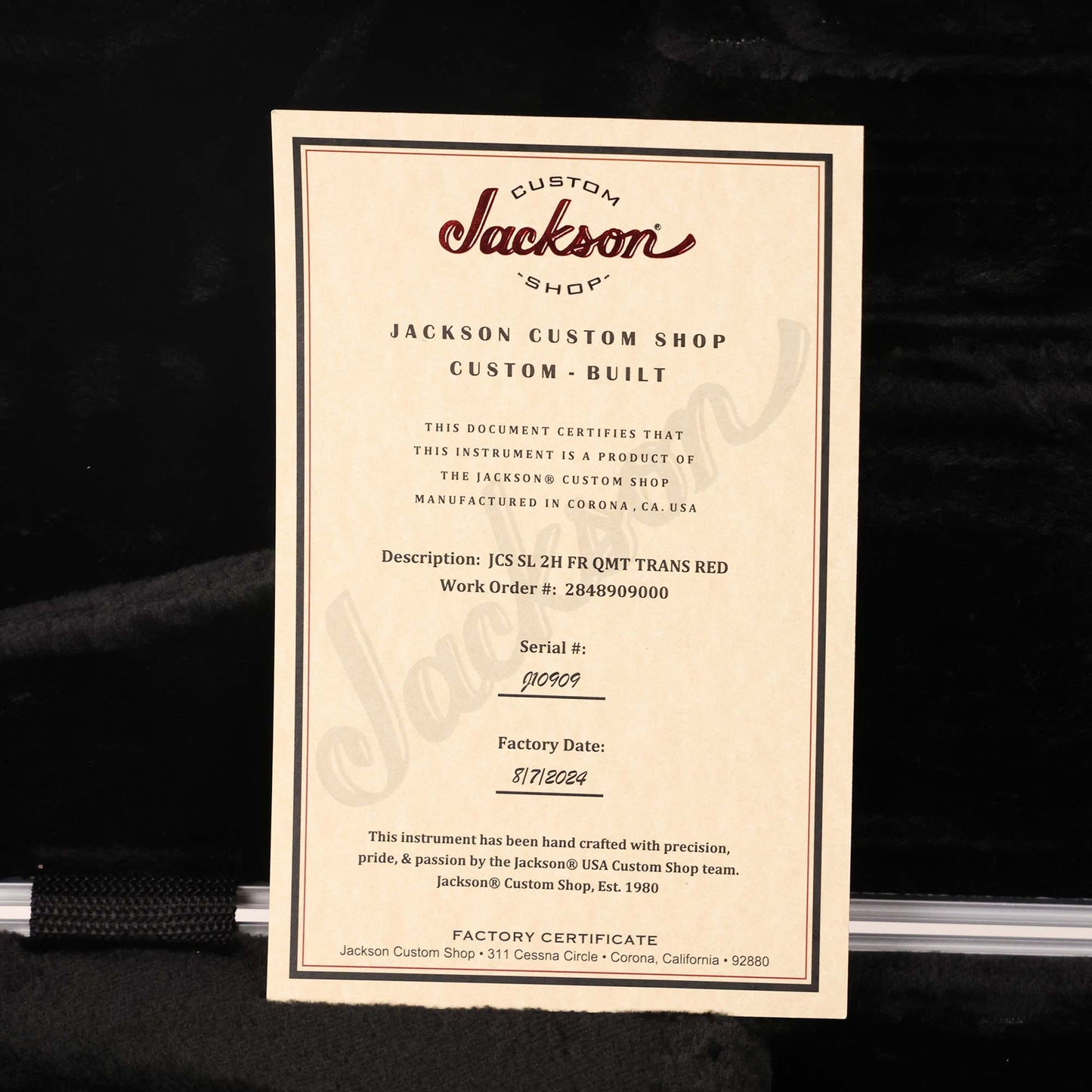 Jackson Custom Shop SL2H Soloist Trans Red Quilt Top