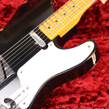 Fender Custom Shop Roasted Pine Double Esquire Relic Faded Aged Black 2023