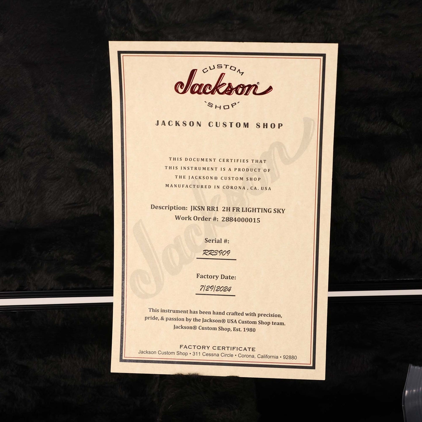 Jackson Custom Shop RR1 Rhoads Lightning Sky Graphic