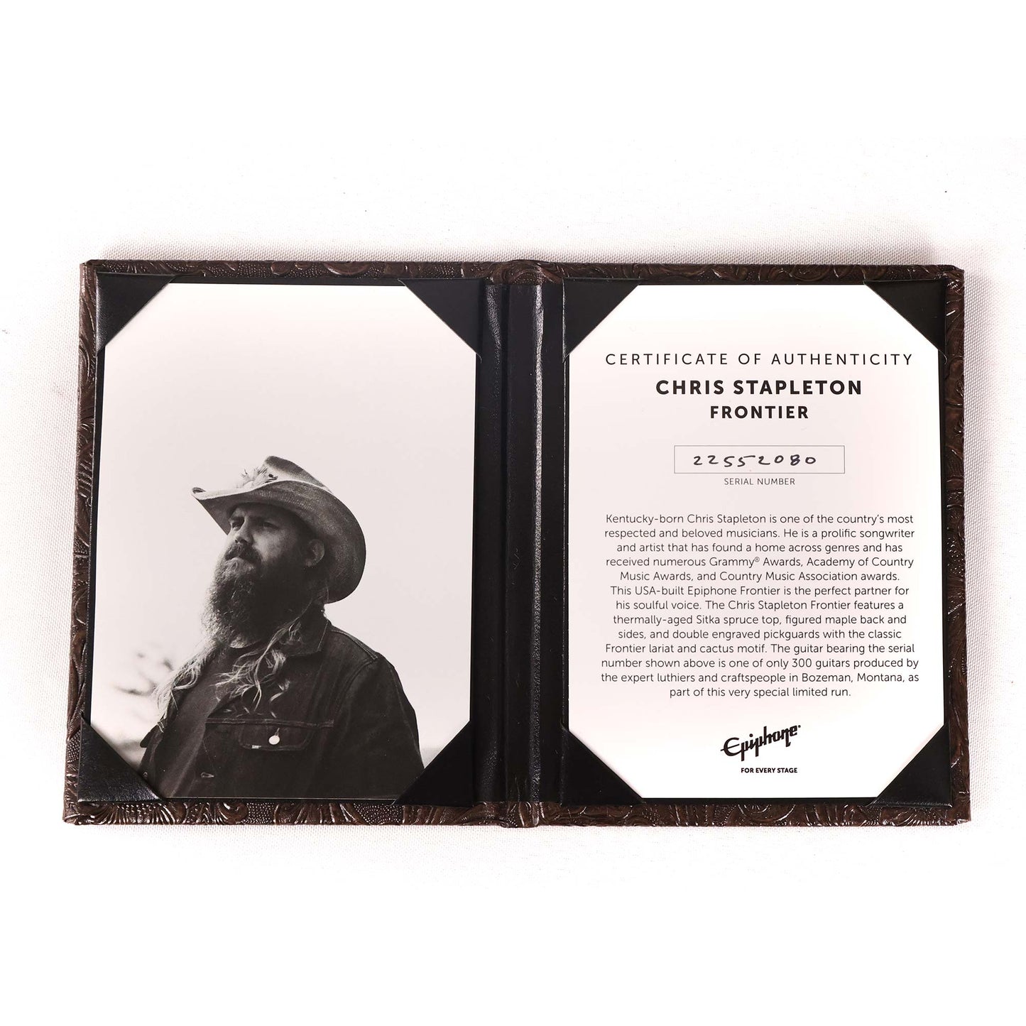 Epiphone Chris Stapleton Frontier Acoustic-Electric Frontier Burst