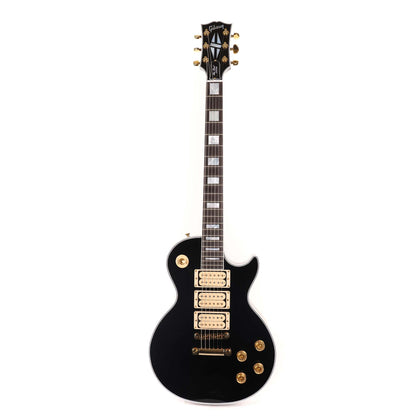 Gibson Custom Shop Les Paul Custom Guitar Made 2 Measure Ebony with Double Classic White Pickups