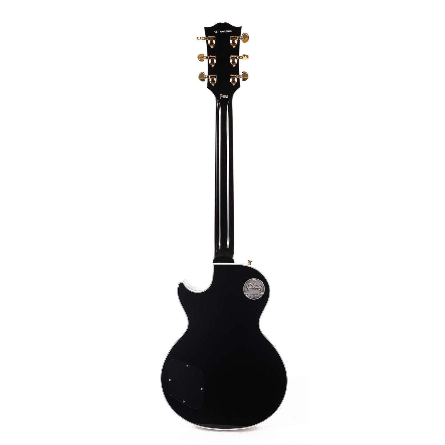 Gibson Custom Shop Les Paul Custom Guitar Made 2 Measure Ebony with Double Classic White Pickups