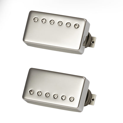 Gibson Custombucker Pickup Set Double Black True Historic Nickel Cover