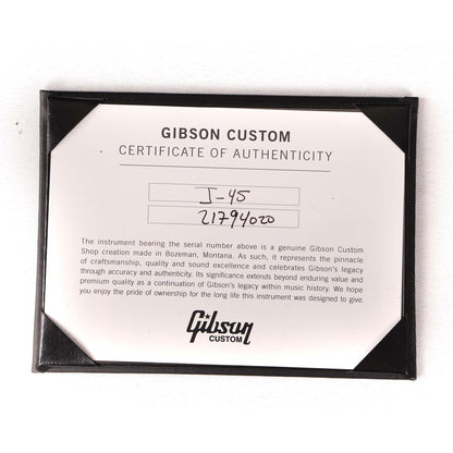 Gibson J-45 Ornate Acoustic Electric Made 2 Measure Ebony