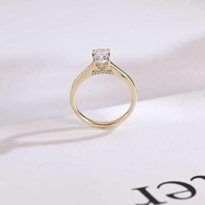Stunning 1.5 - 2.5 CT Cushion Moissanite Engagement Ring with Hidden Halo Design 6