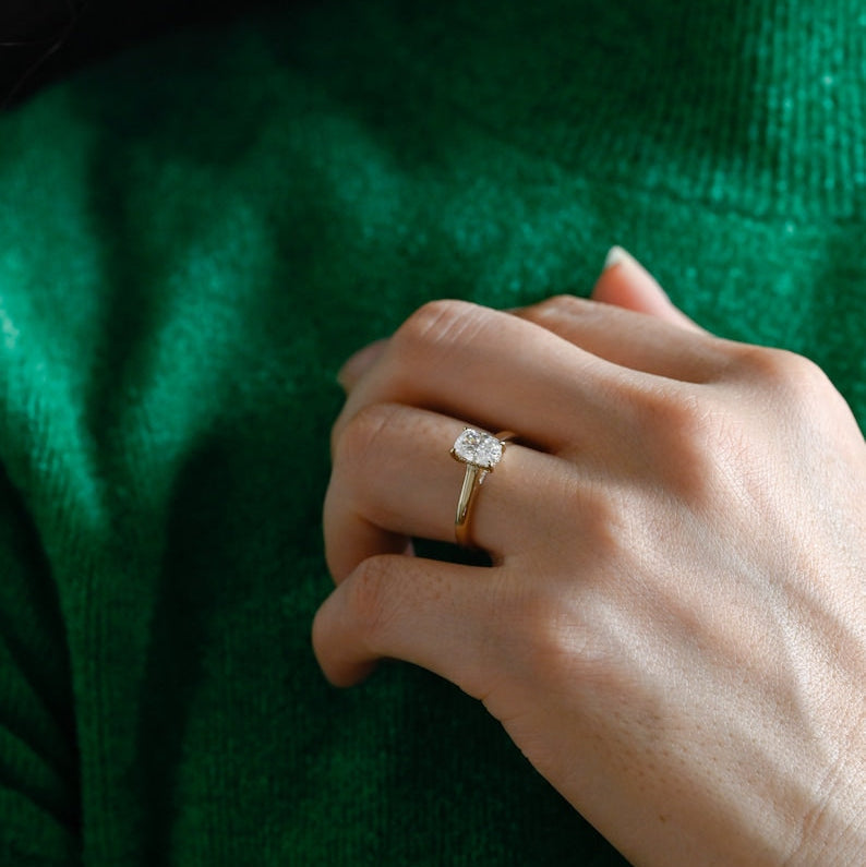 Stunning 1.5 - 2.5 CT Cushion Moissanite Engagement Ring with Hidden Halo Design 2